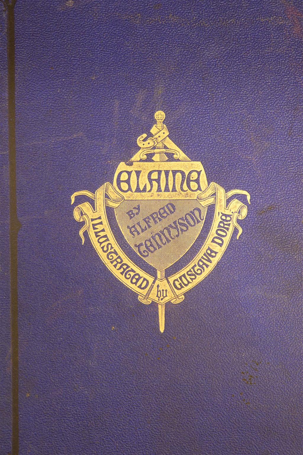 Various leather-bound volumes and a Gustav Dore illustrated book